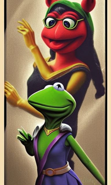 Kermit the Frog in Star Trek: 3D Digital Art