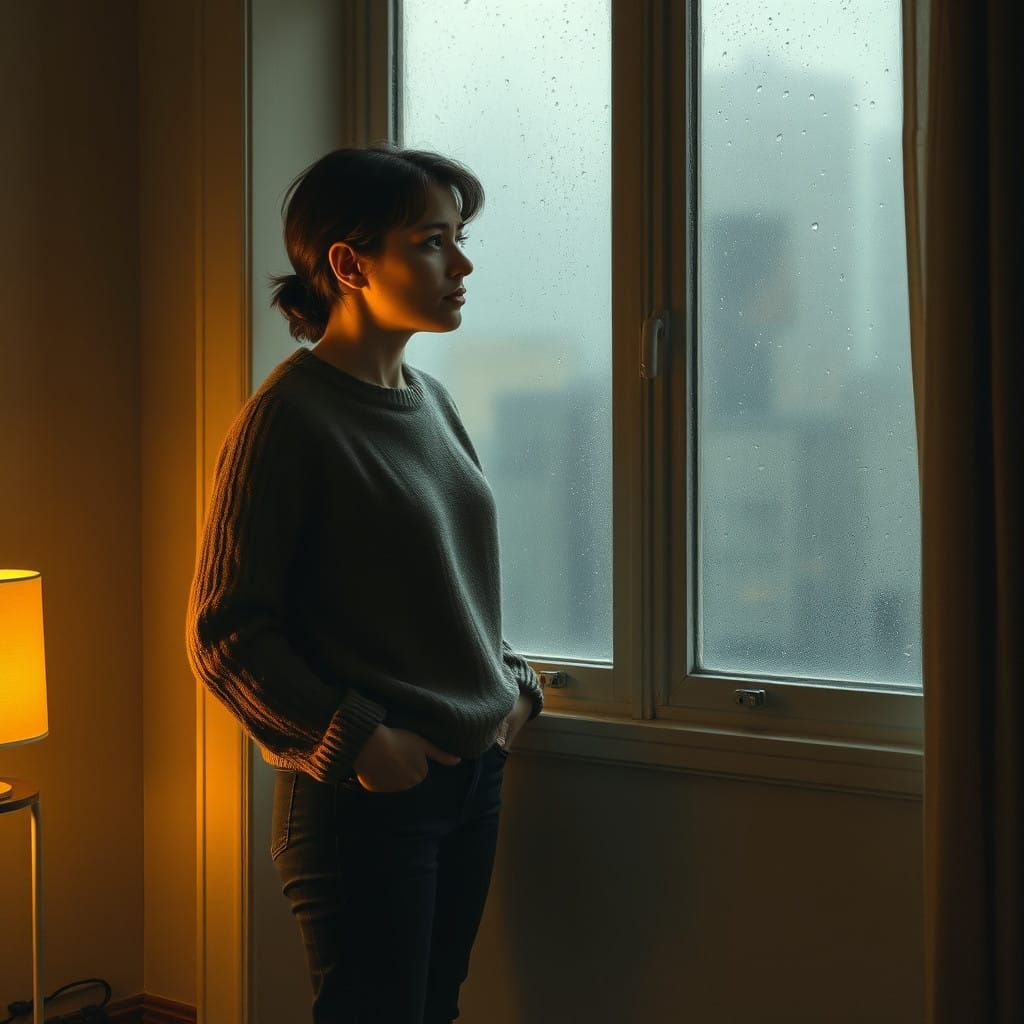 Soulful Moment in a Rainy Afternoon