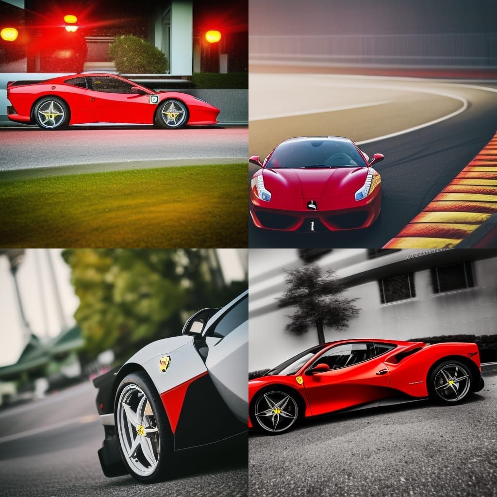 Ferrari in Professional Photography Style
