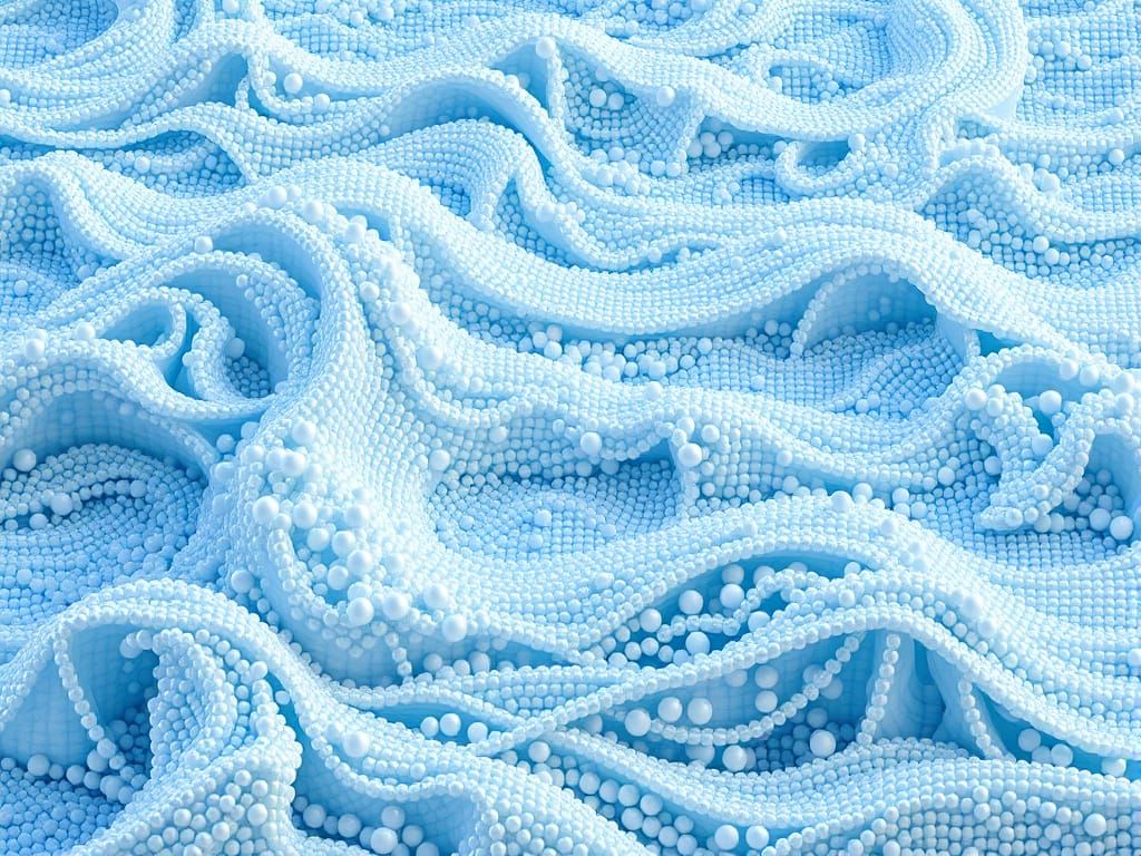 Stormy Beaded Sea: Iridescent Miniature Ocean Mosaic