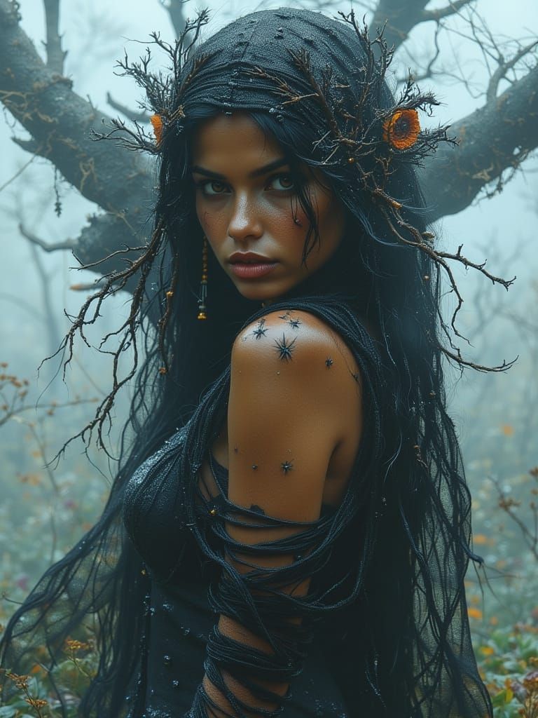 Adriana Lima in Gothic Mystical Ambiance