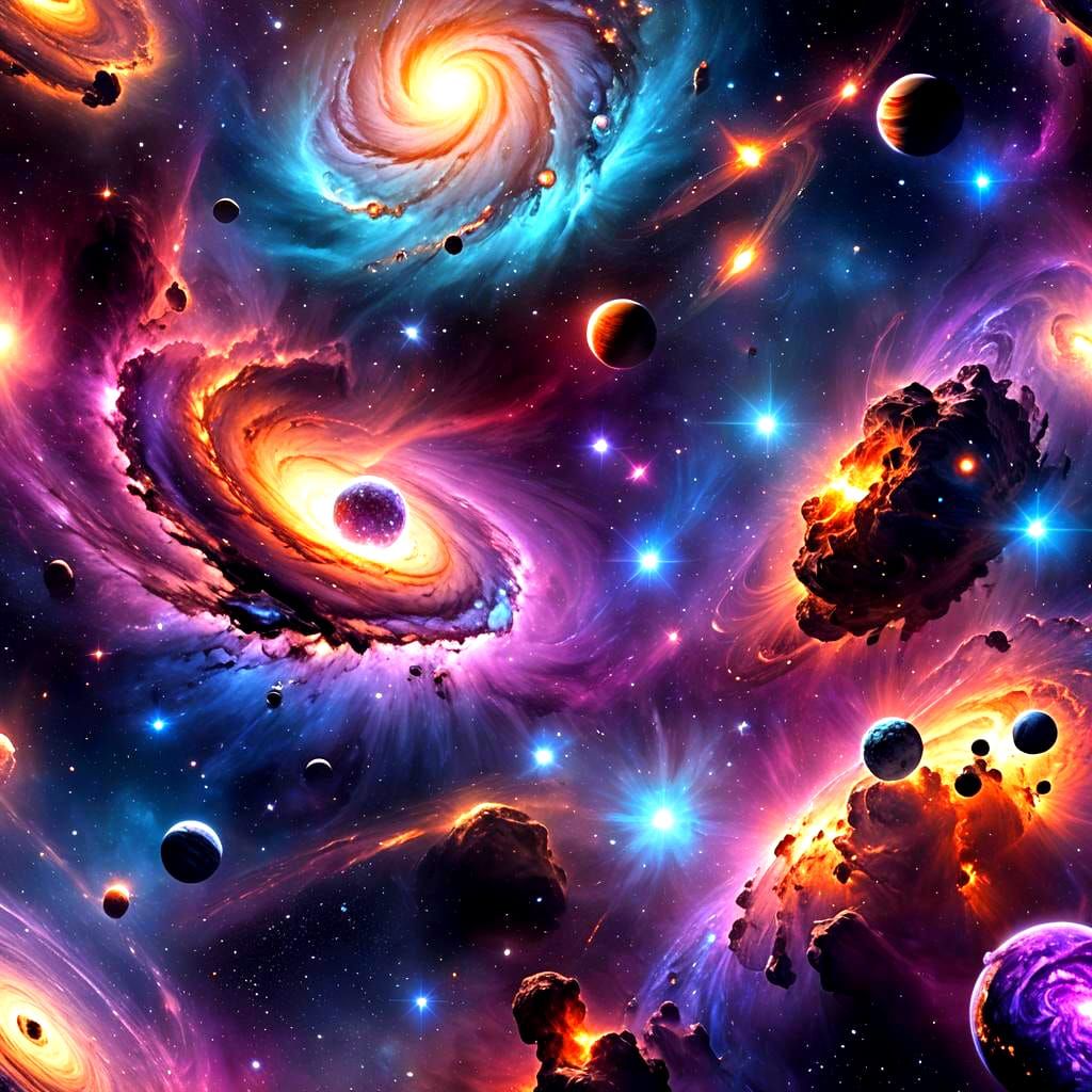Fantastical Galaxy Concept Art in Deep Color