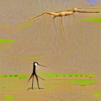 Abstract Portrait of a Man with a Long Neck