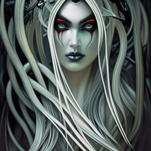 Eerie Pontianak Portrait in a Moody Jungle