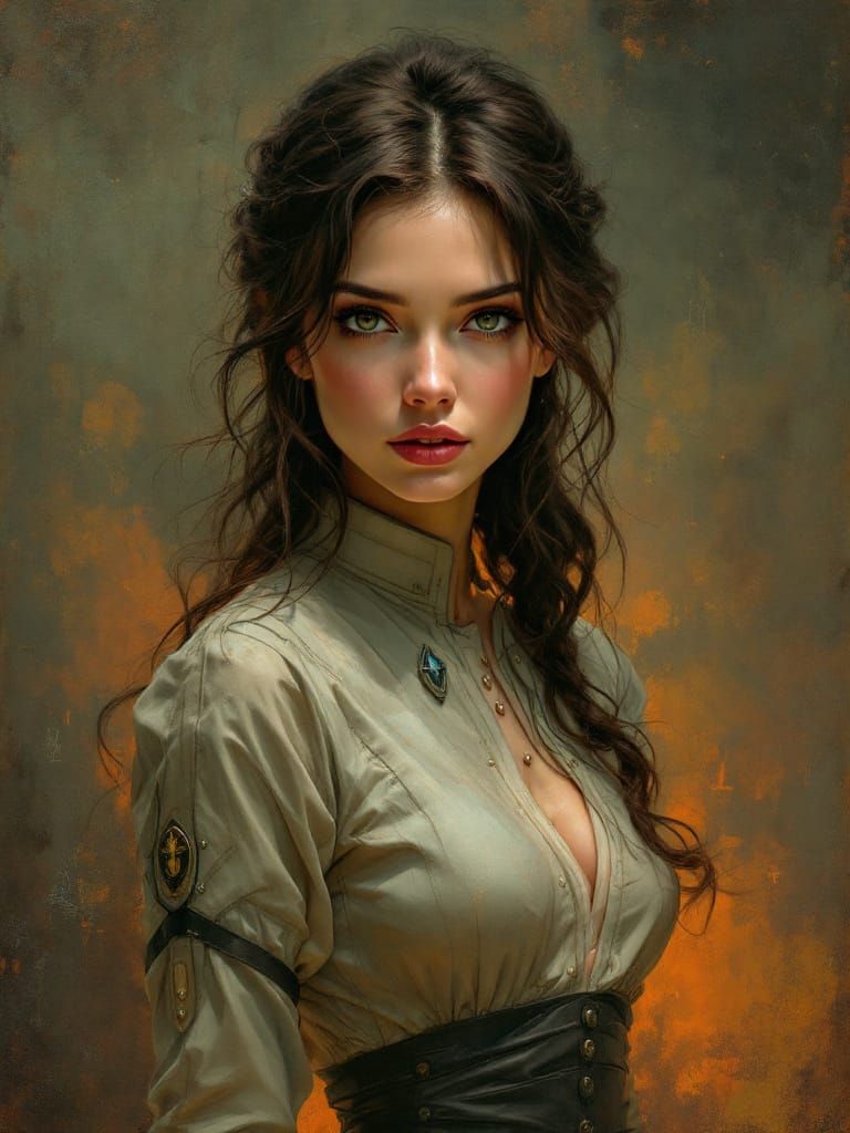 Starfleet Crew Member Emerges in Tonalist Oil Painting Style