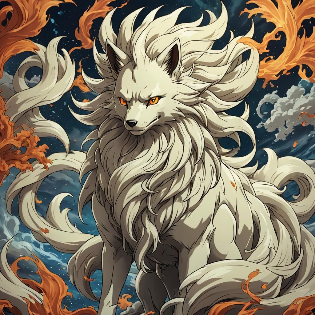 Anime Ninetails in Studio Trigger Style