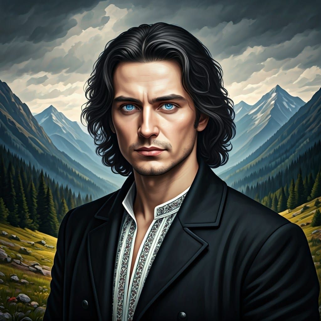 Gypsy Nobleman Amidst Carpathian Majesty