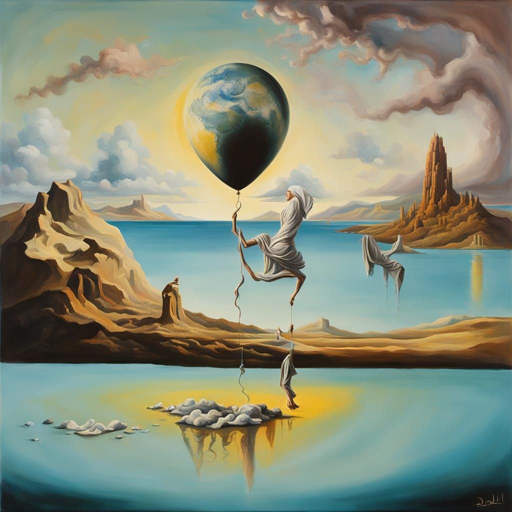 Surreal Depiction of God's Love in Dali Style
