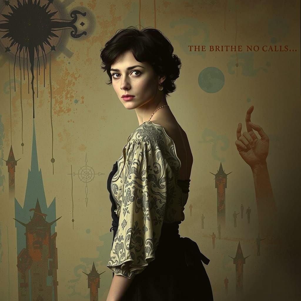 Mystical Forest Shadow Chase in Noir Style