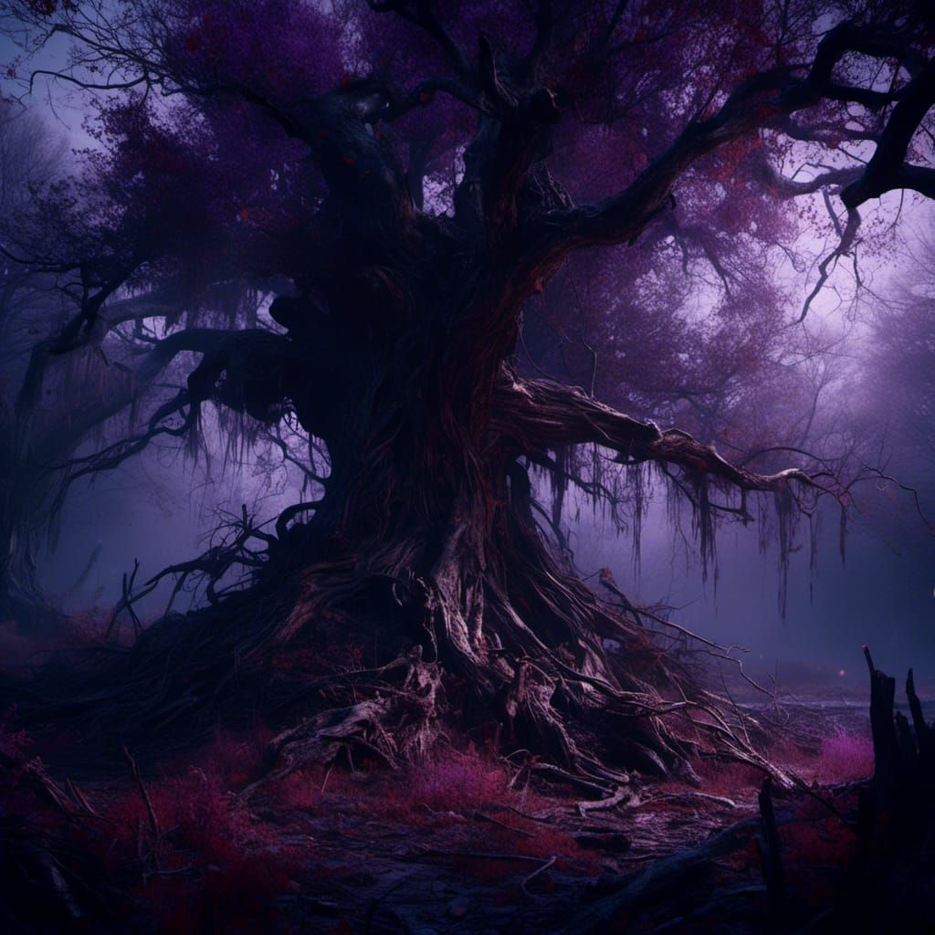 Grimdark Eldritch Horror Tree in Gothic Style
