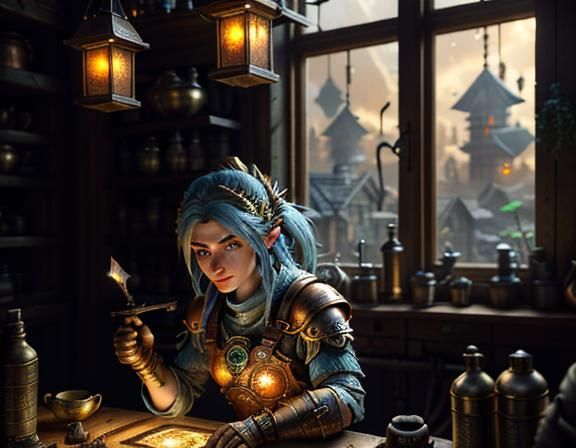 Gnome Repairing Automaton: Steampunk 3D Game Cinematic