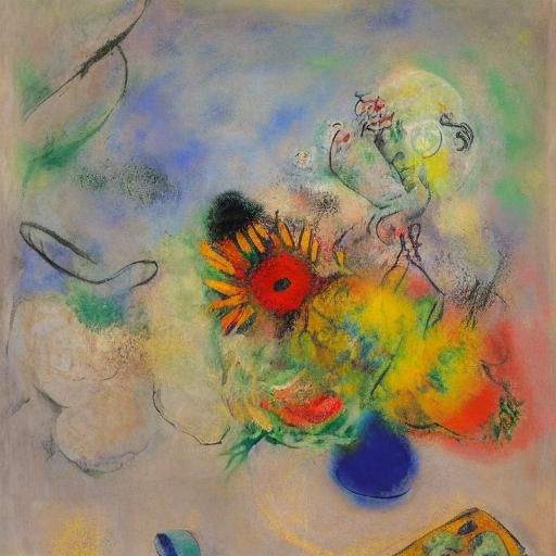 Expressionist Solitary Figure in Dreamy Landscape