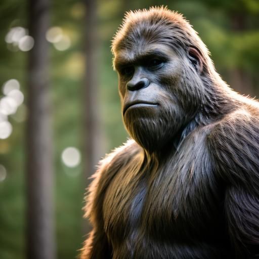 Realistic Bigfoot Captured with Natural Bokeh