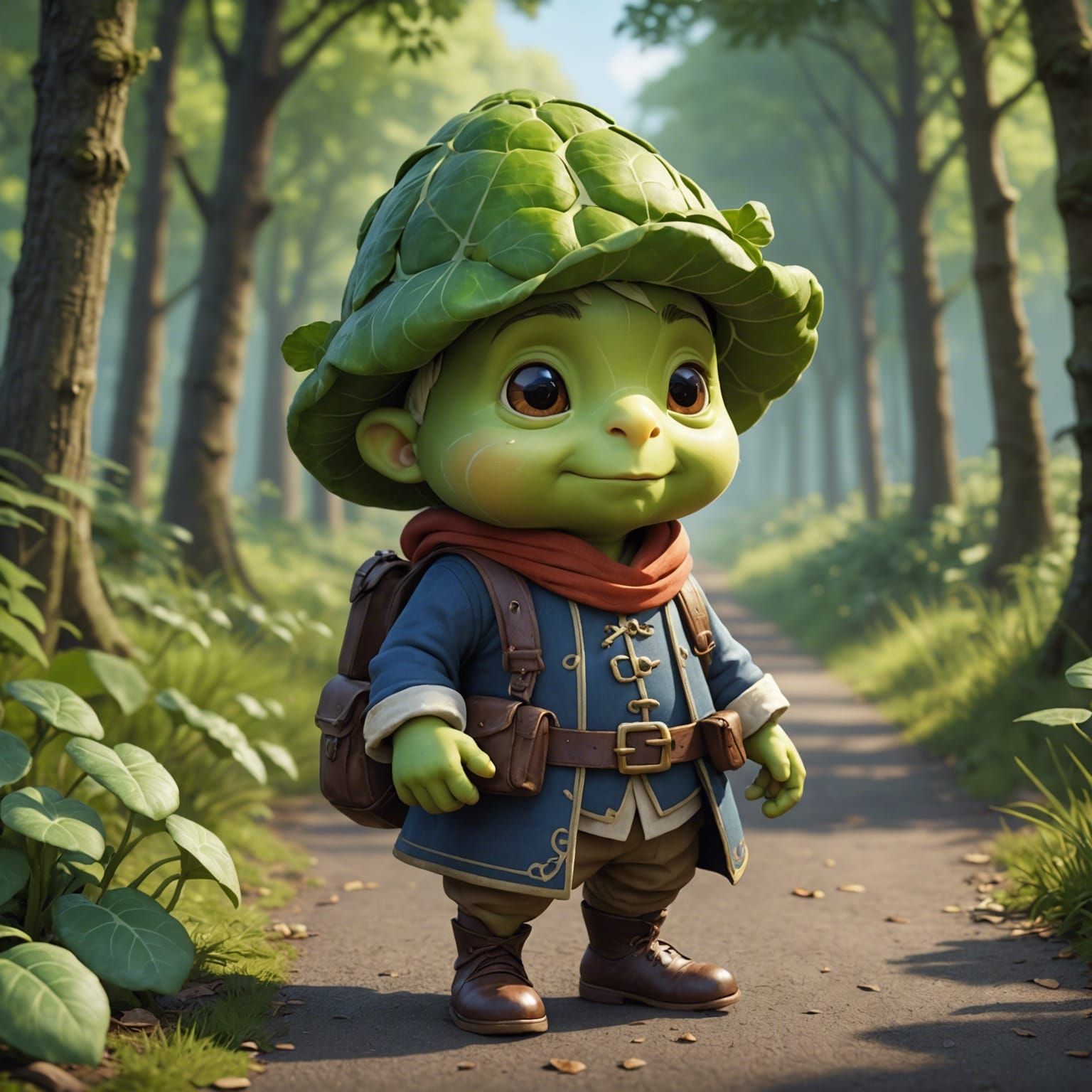 Chibi Brussel Sprout Merchant on Woodland Road