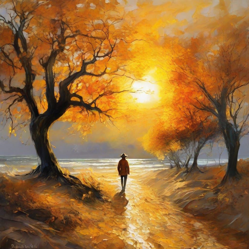 paysage de rêve doré