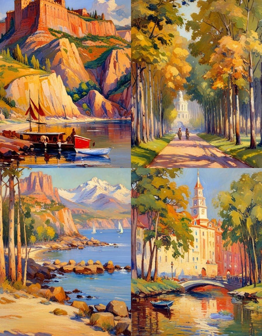 Impressionistic Cityscape Painting