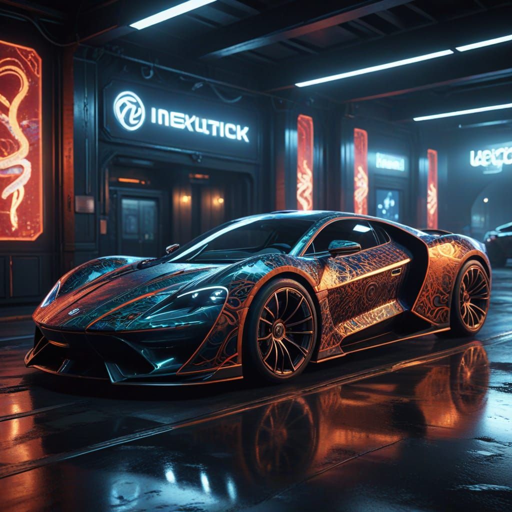 A concept car in a decadent style