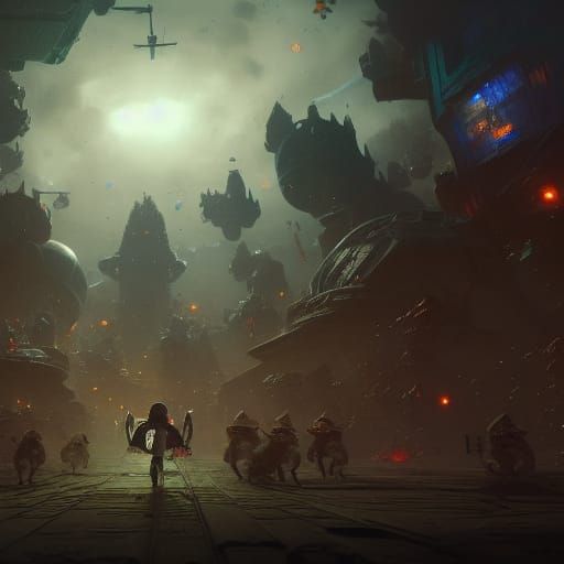 Gnome vs Cat Army in Space: Dark Fantasy