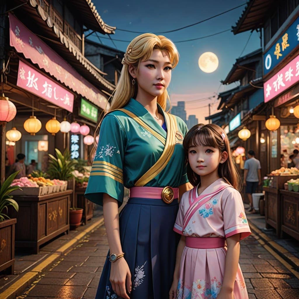 Sailor Moon's Usagi and Daughter Share a Heartwarming Moment...