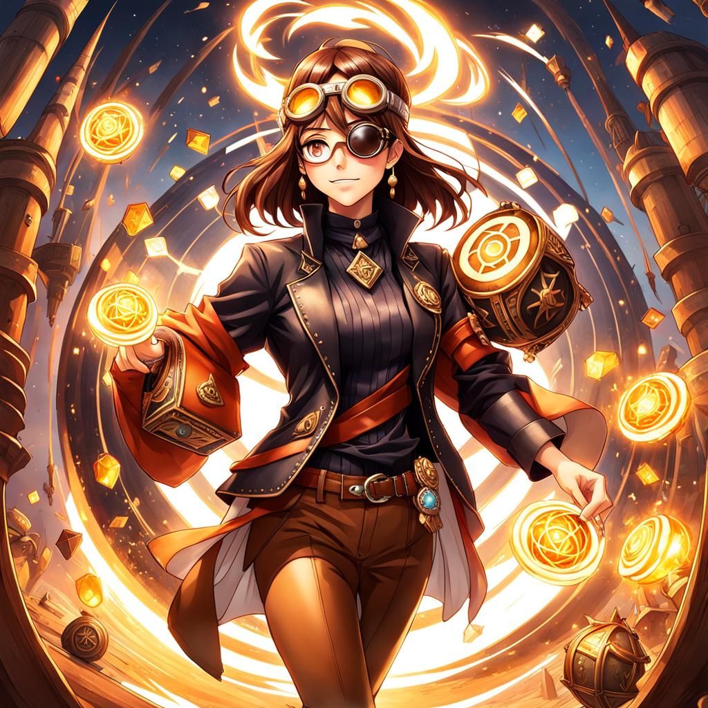 Hip Polynesian Sorceress in Anime Style