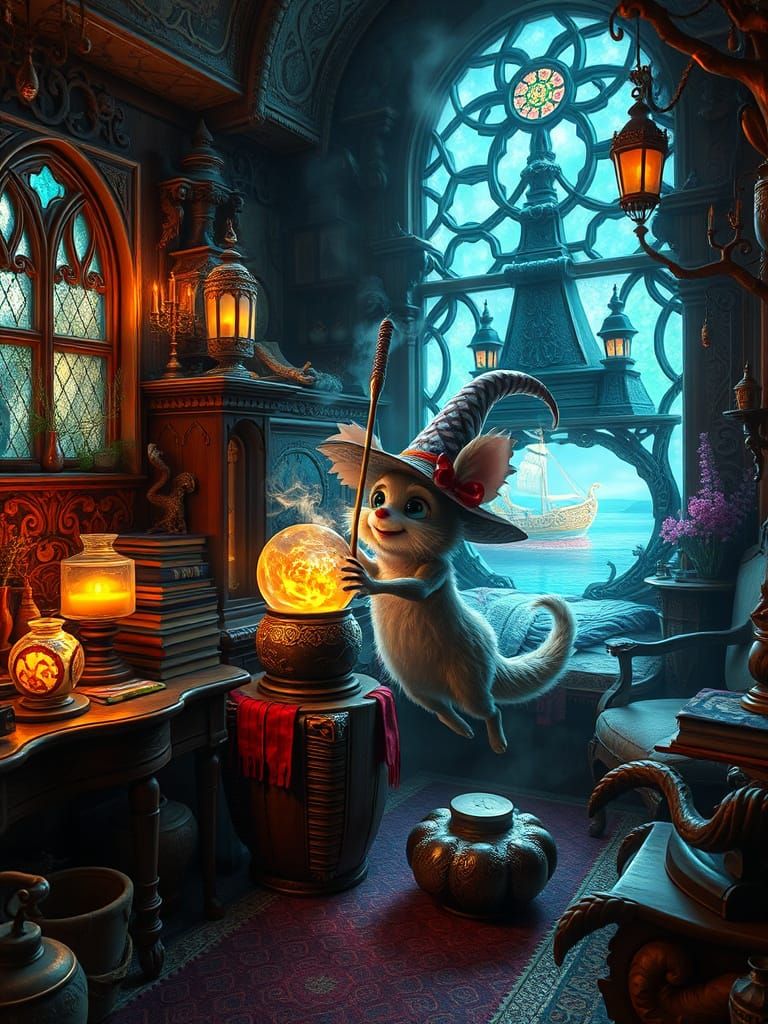 Magical Animal Wizard in the room