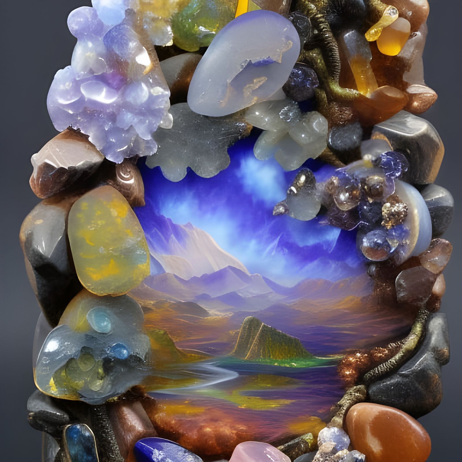 Gemstone Crystal Towers as Digital Matte Painting