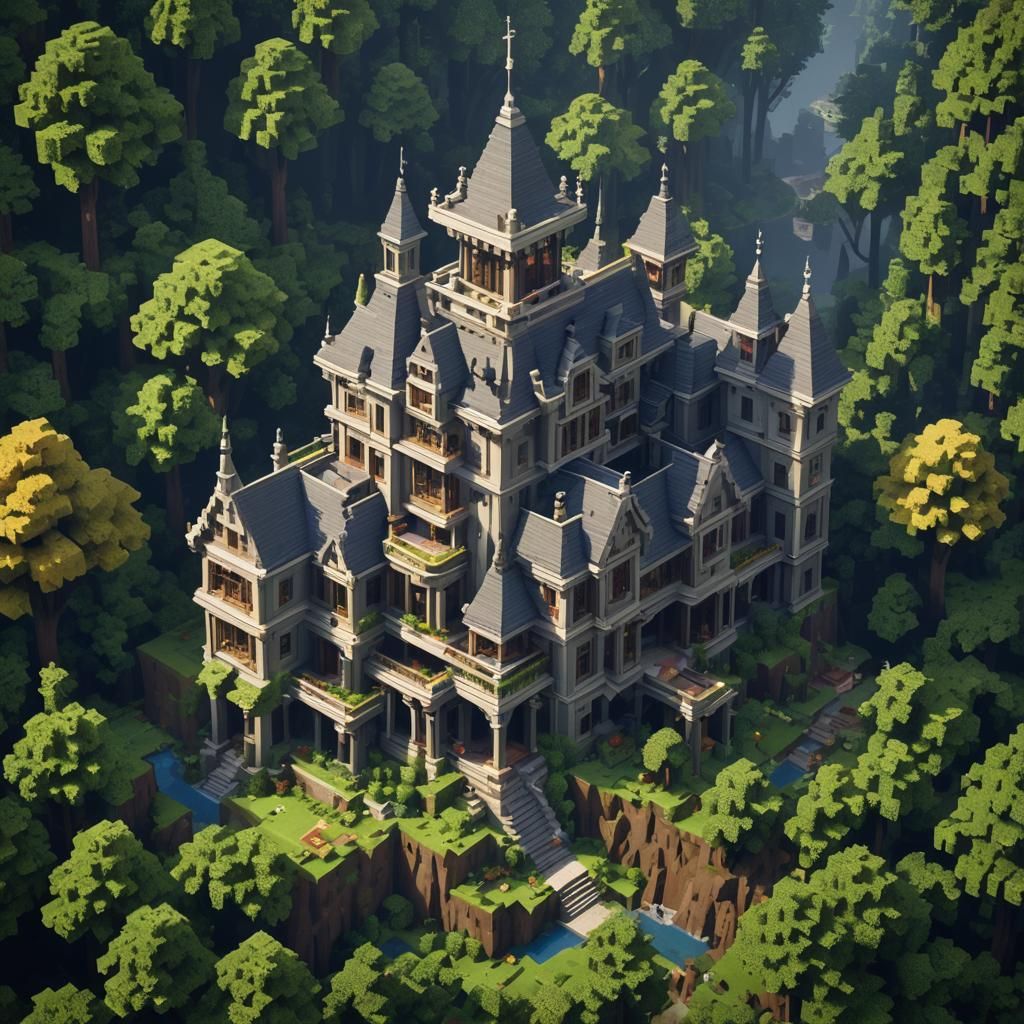 Sinister Minecraft Mansion in Forest