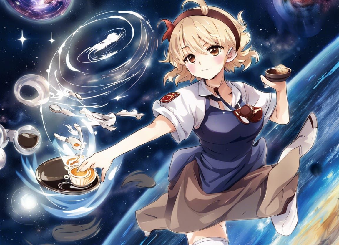 Cafe Bistro Floating in Space, Anime Style