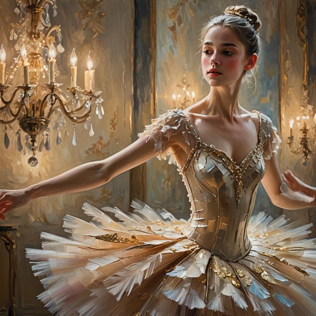 Ballerina Dancing: Impressionist Close-Up