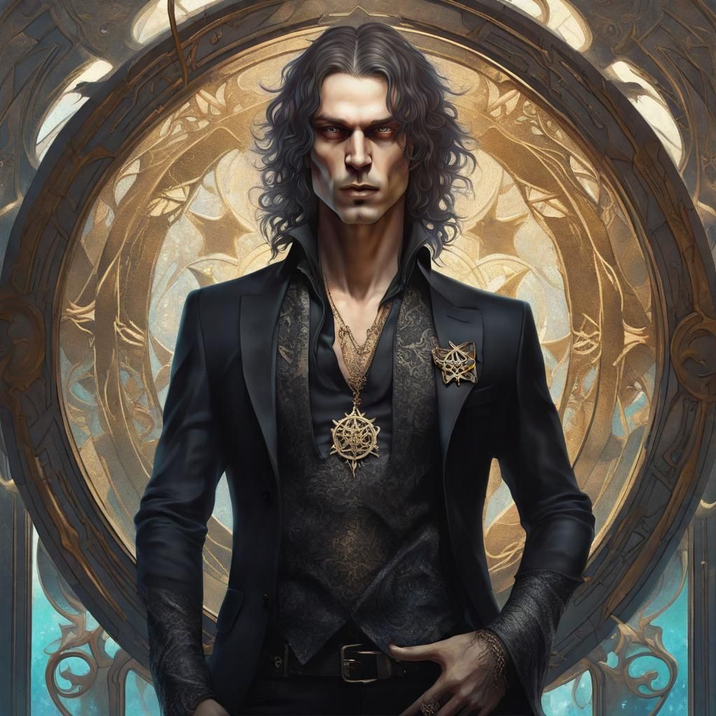 Fierce King of Pentacles Tarot Card Portrait