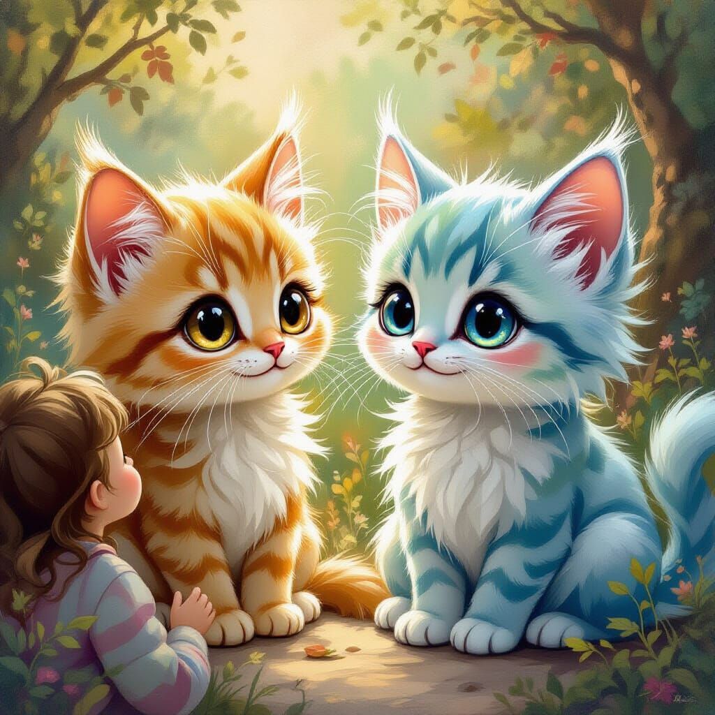 Friendly Alien Cats Gentle Interaction With Humans