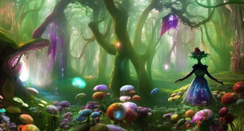 Psychedelic Dreamscape Portal in Fantasy Style