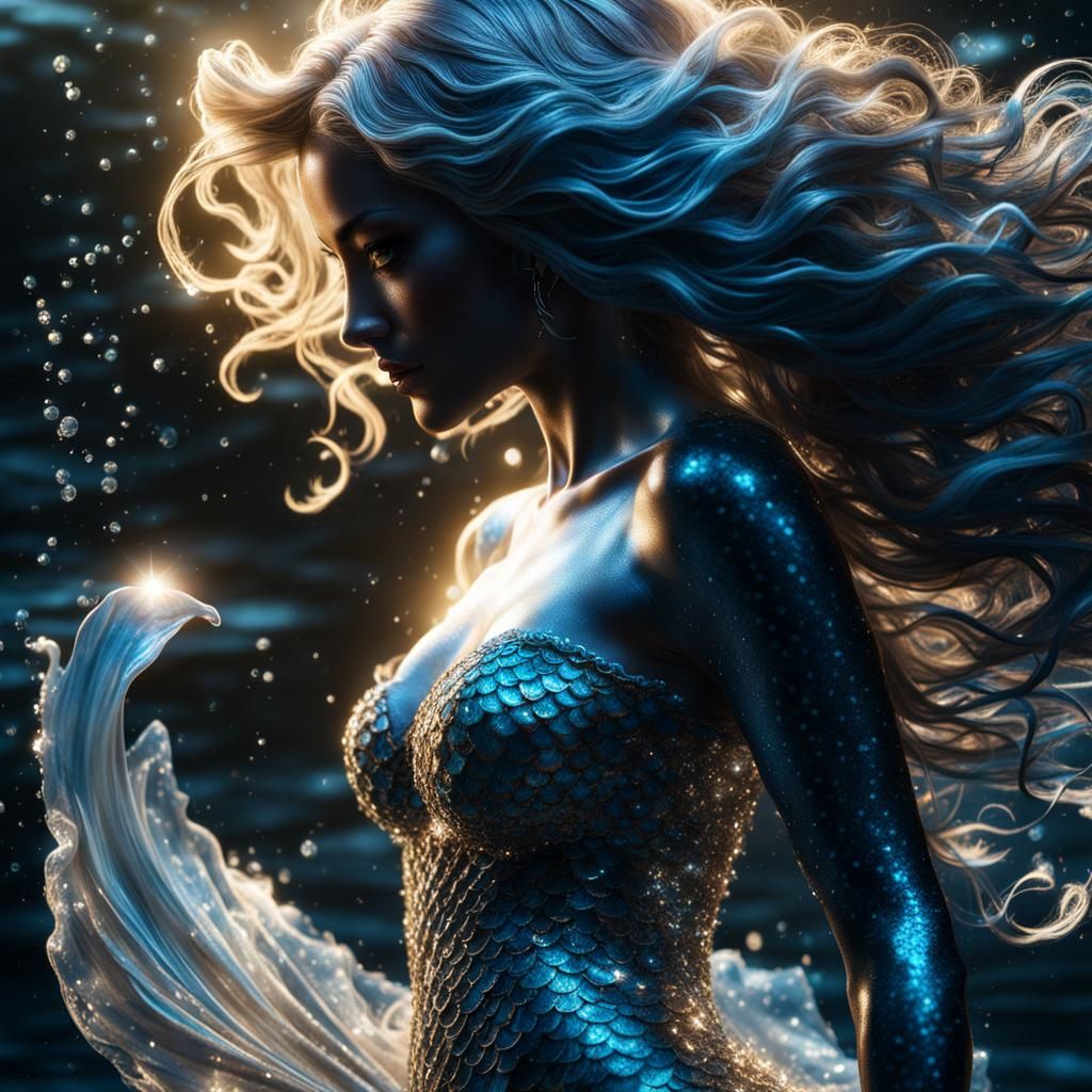 Epic Mermaid Spirit in CGI VFX Style
