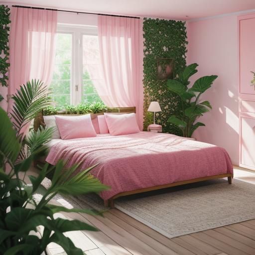 Pink Bedroom Oasis: Professional Interior Photography