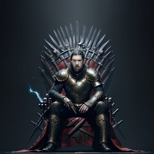 Surreal Royal Portrait in Cyberpunk Style