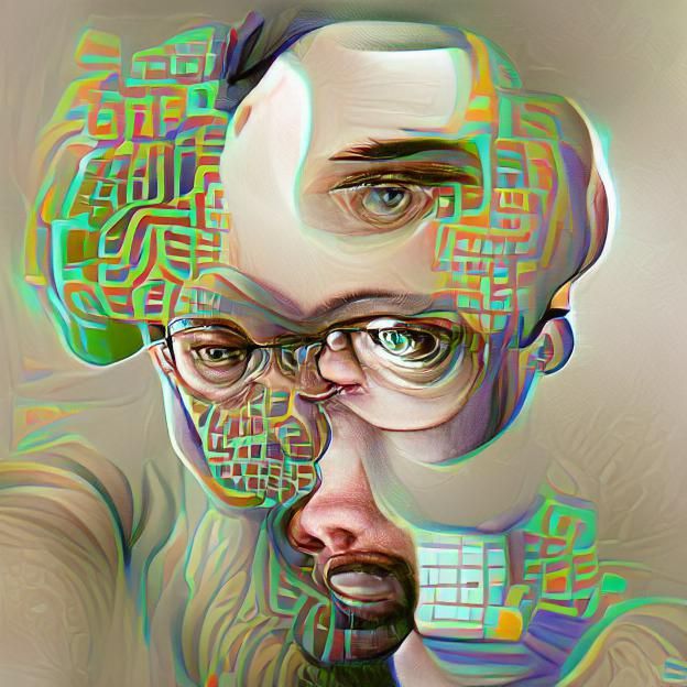 AI Generated Self-Portrait Digital Illustration
