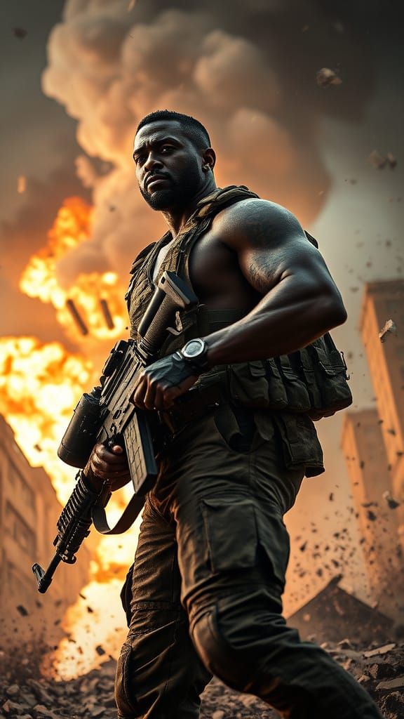 Warrior's Defiance in Gritty Realism