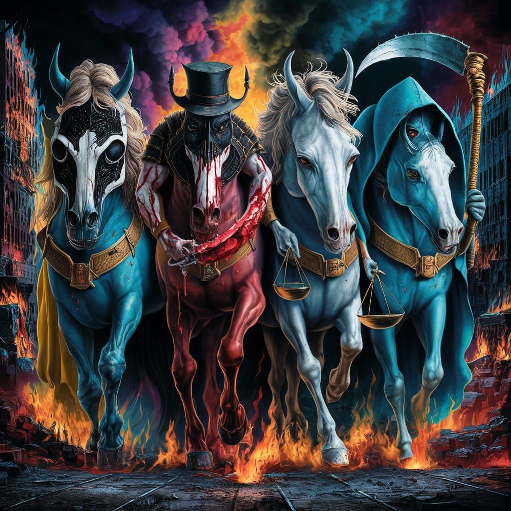 Graffiti Art of Four Horsemen of the Apocalypse