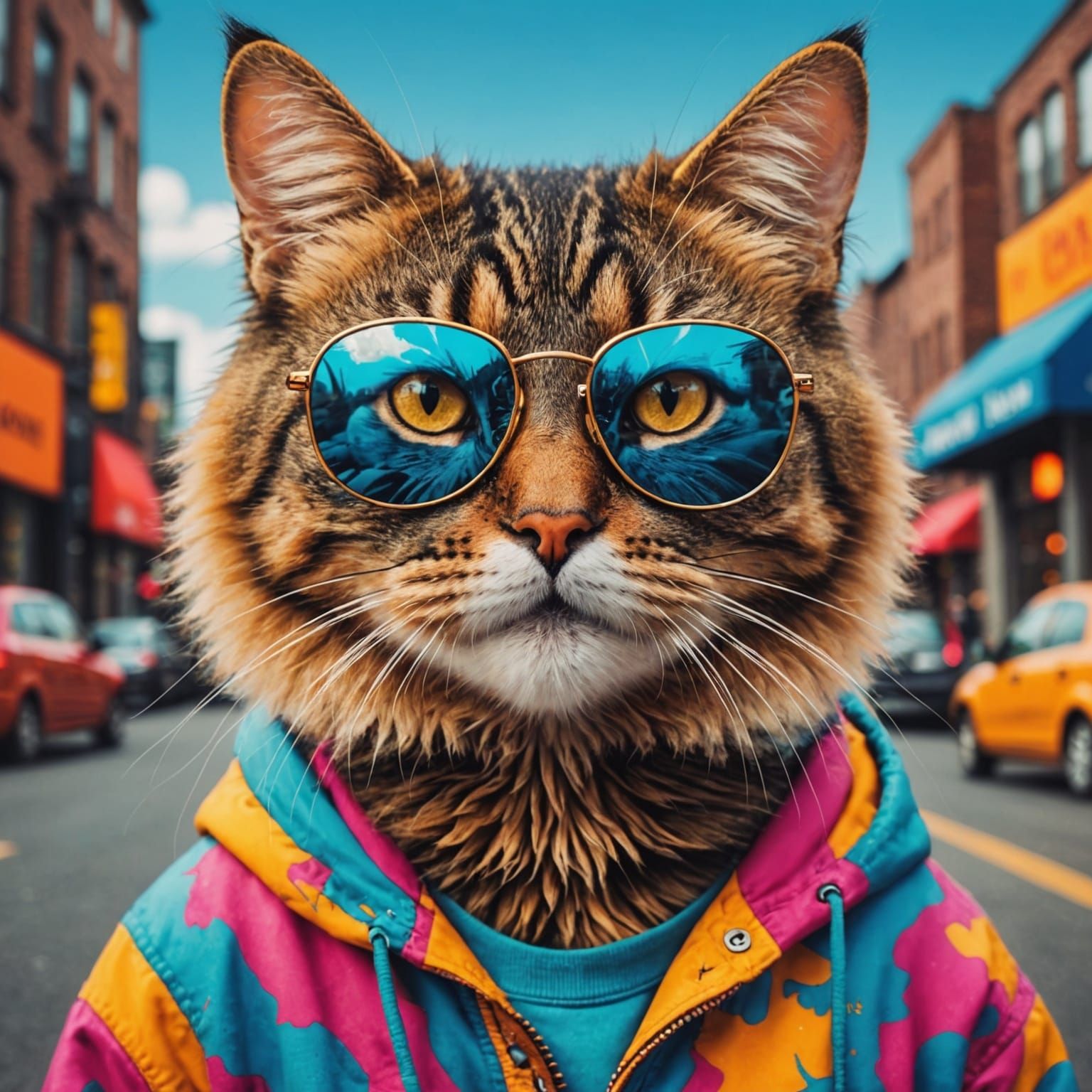 AI Image of a Crazy Cool Cat