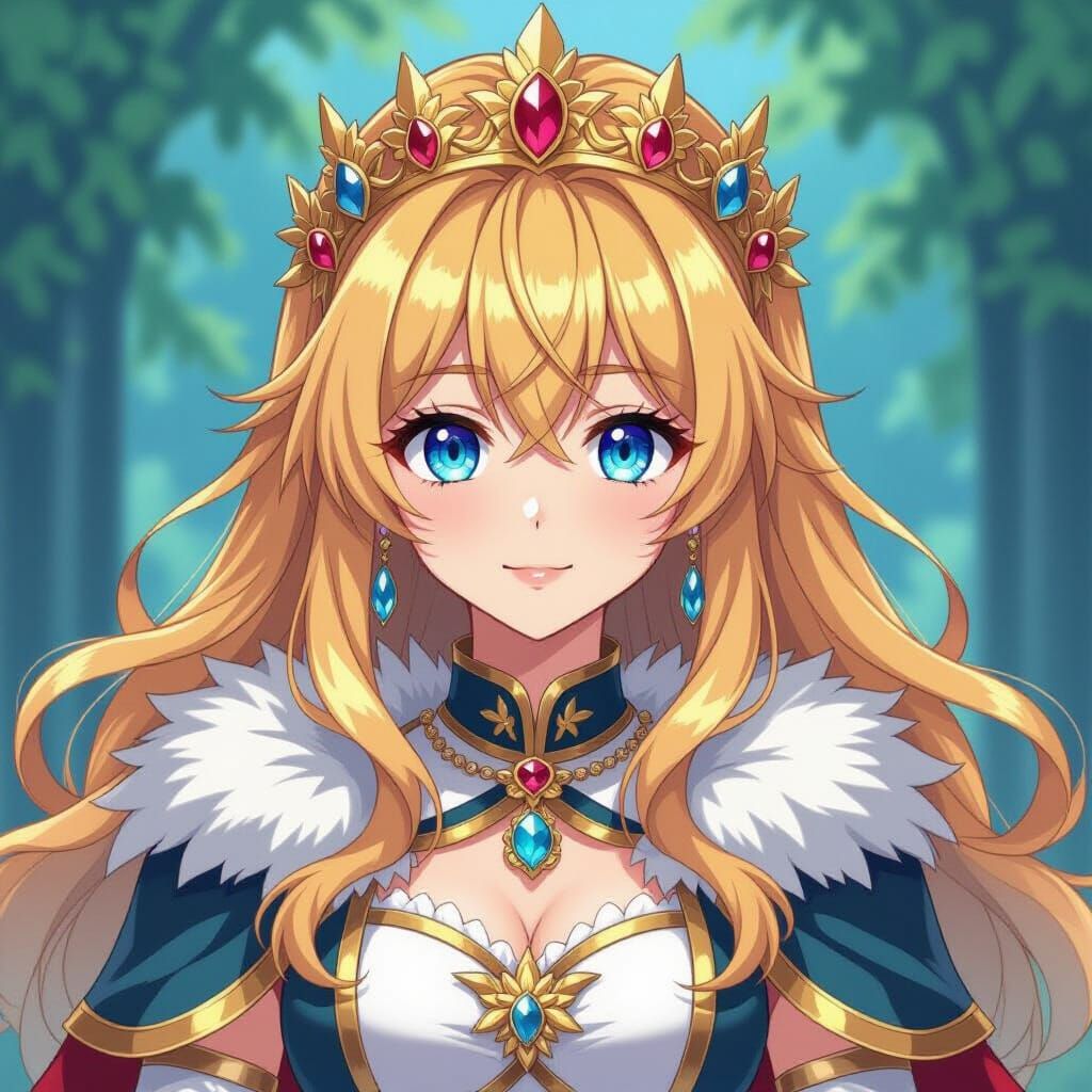 Anime King Wulfhere as a Regal Girl