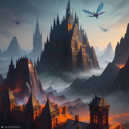 Ethereal New Year's Eve in Vibrant Fantasy Realm