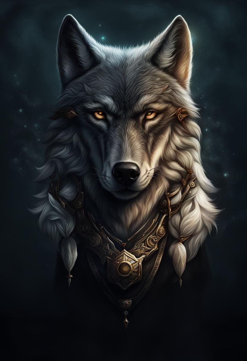 Fantasy Wolf Portrait