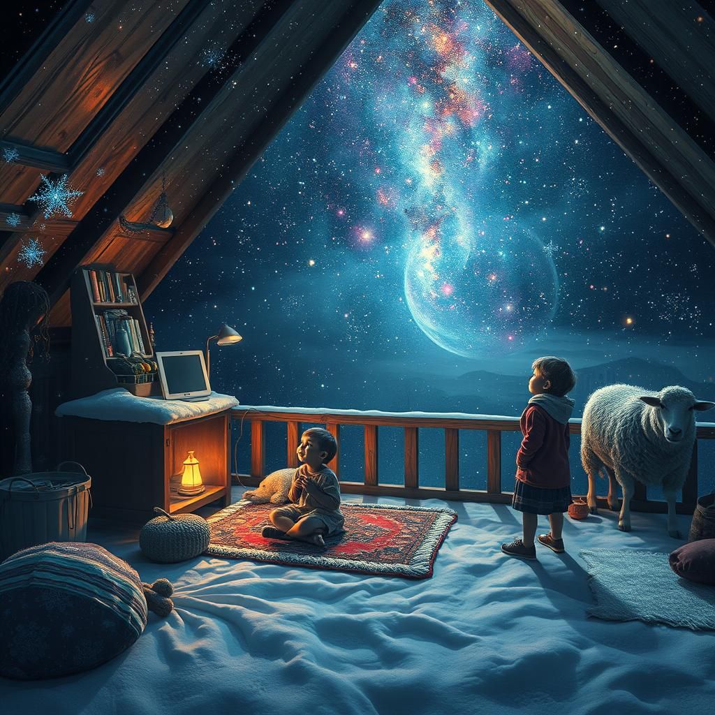 Surreal Children's Dream in Cosmic Hungarian Light