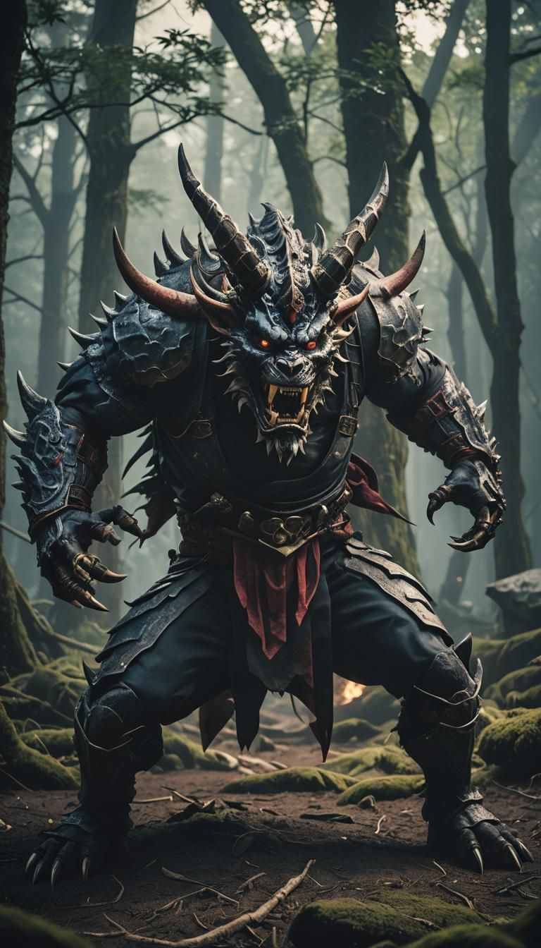 Dramatic Oni Cinematic Film Still