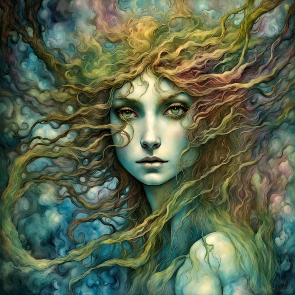 Surreal Tavern Scene in Whimsical Style with Expressive Brus...