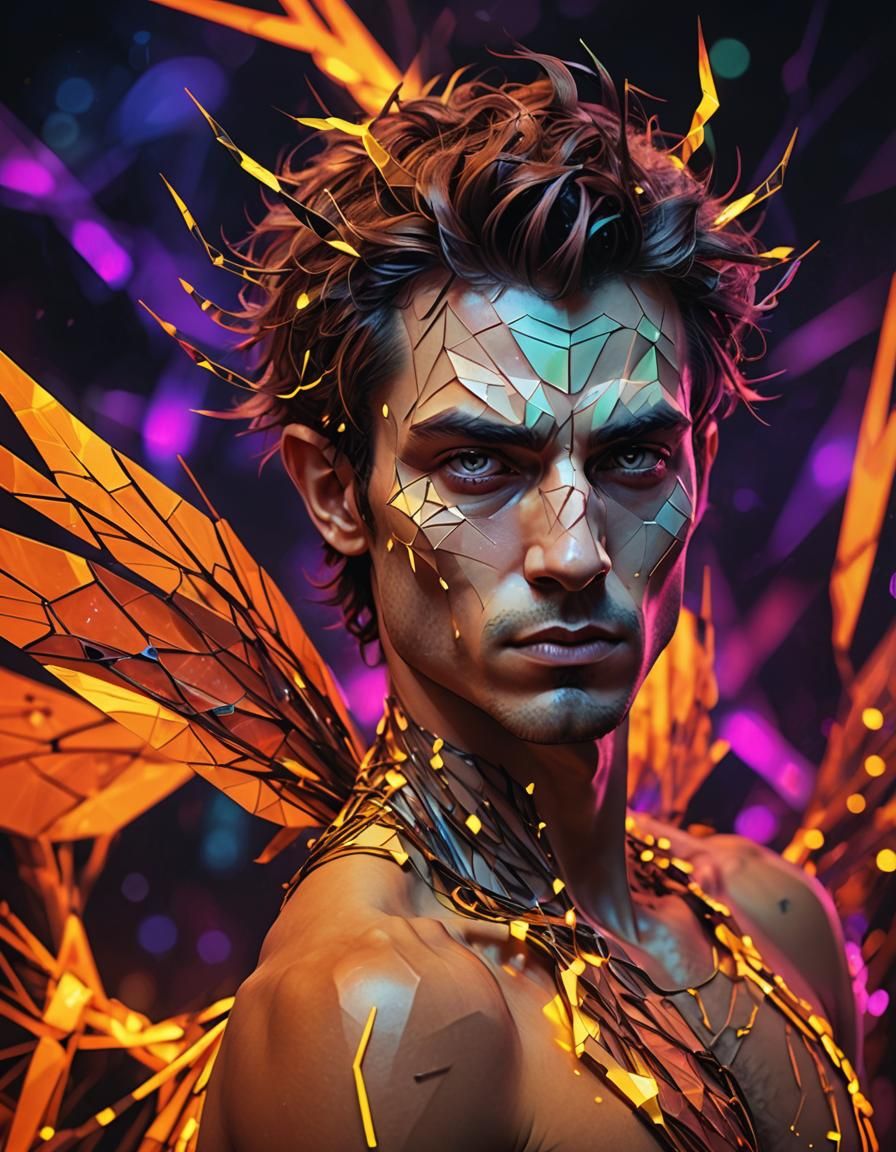 Ecopunk Fairy Portrait in Surrealist Style