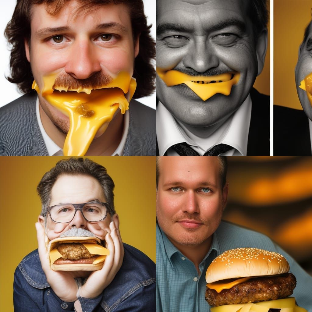 Professional Portrait of a Cheeseburger with Bokeh
