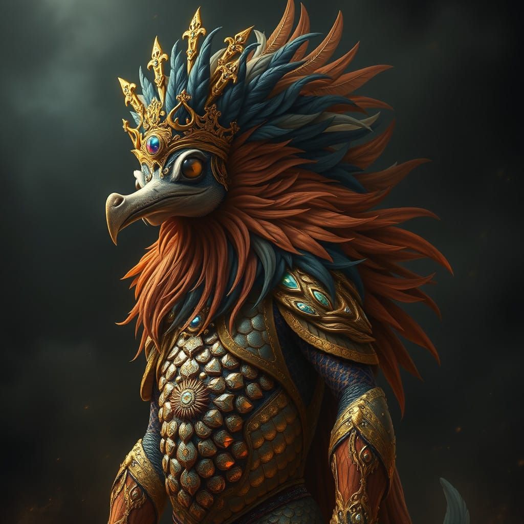 Epic Iranian Animal God Vohu Manah in Hyper Realistic Fantas...