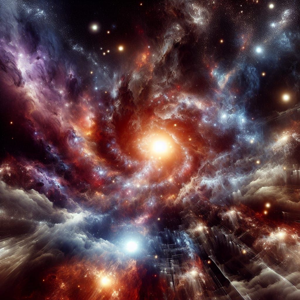 Universe's Hum: A Dramatic Digital Matte Painting