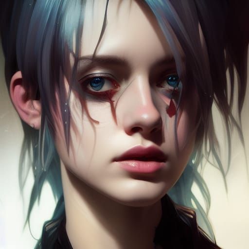 Detailed Emo Portrait, Dynamic Lighting, 8K Resolution